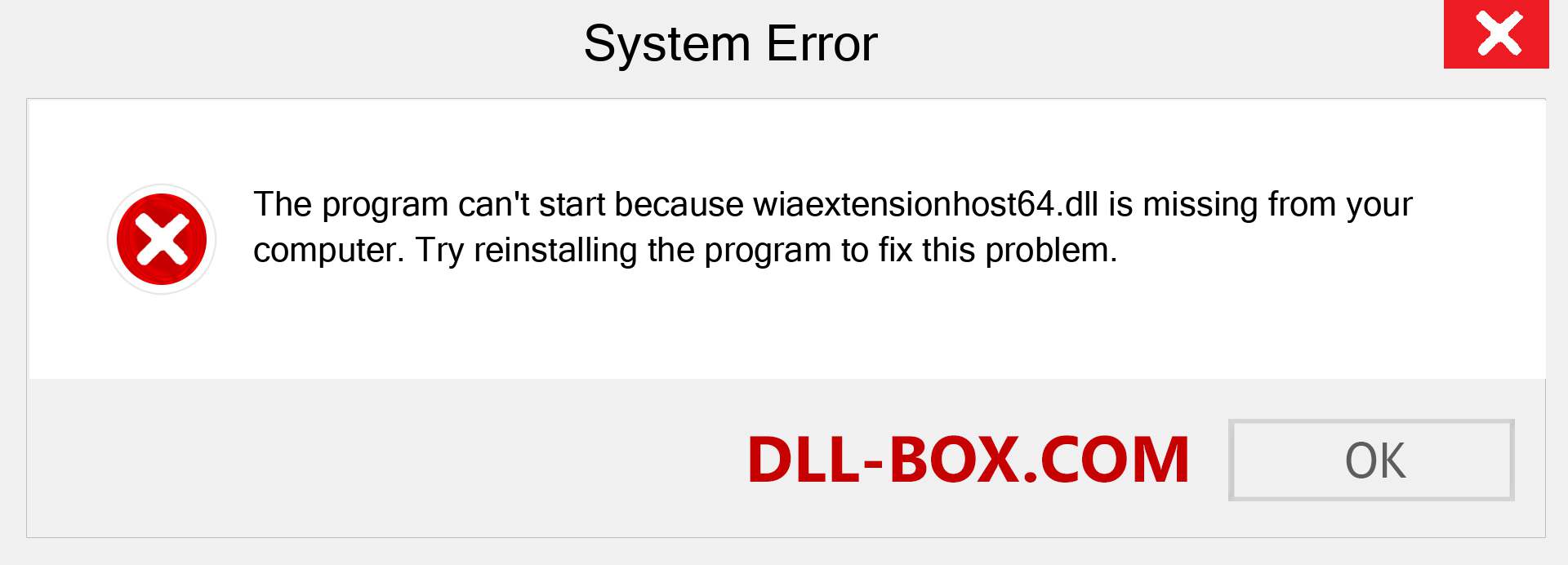  wiaextensionhost64.dll file is missing?. Download for Windows 7, 8, 10 - Fix  wiaextensionhost64 dll Missing Error on Windows, photos, images